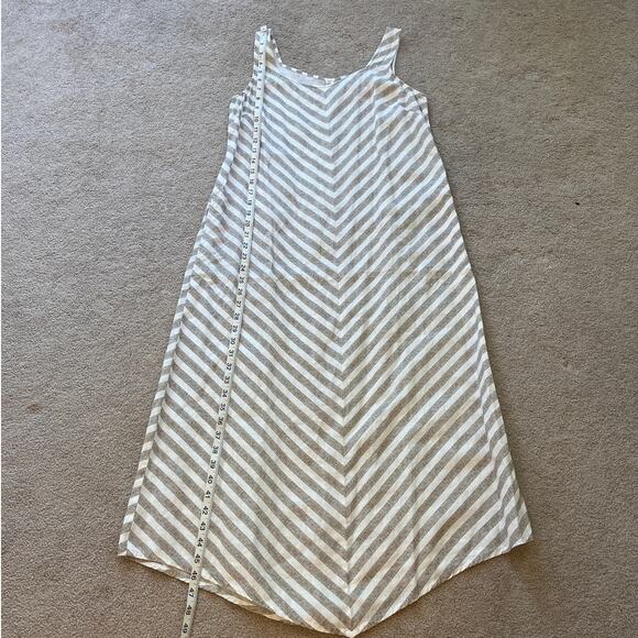 J.Jill Love Linen 100% Linen Striped Sleeveless Maxi Dress Size XS Lagenlook - Picture 8 of 8